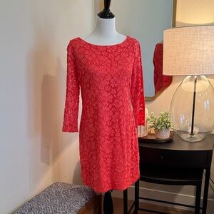 Vince Camuto Coral Lace Long Sleeve Dress